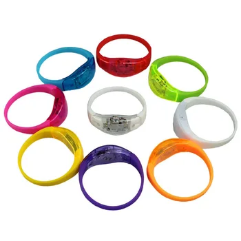 

Silicone Sound Control Led Flashing Bracelet Light Up Bangle Wristband Club Party Bar Cheer Luminous Glow Stick