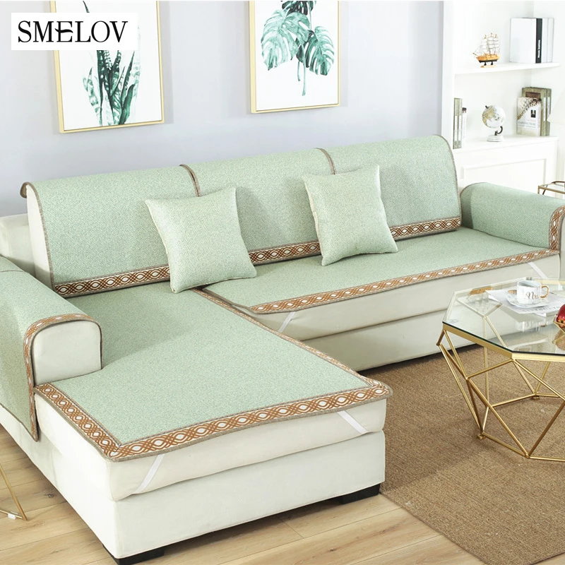 

Summer Cooling Rattan Mat Sofa Cushion Couch Cover Breathable Non Slip Dustproof Sleeping Cooling Mat Sofa Slipcover Home Decor