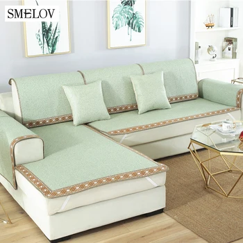 

Summer Cooling Rattan Mat Sofa Cushion Couch Cover Breathable Non Slip Dustproof Sleeping Cooling Mat Sofa Slipcover Home Decor
