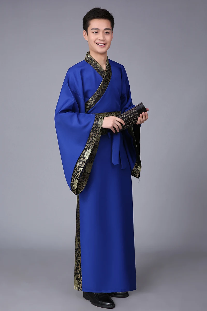 Мужской Традиционный китайский костюм для сценического выступления, древняя одежда Hanfu, вечерние костюмы для косплея, Национальный халат Тан, 89