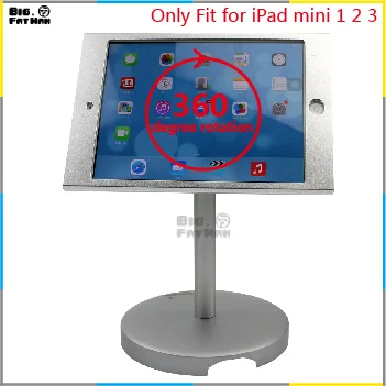 

360 rotation tablet pc stand display holder for iPad mini 1 2 3 stand safe desk top holder Tablet lazy Holder metal box foothold