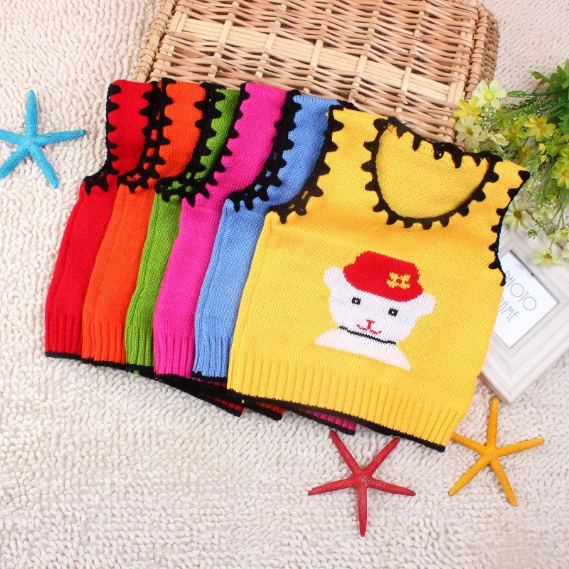 Baby Winter Vest Knit Crochet Baby Jas Warm Coat Newborn Winter Clothes Baby Boy Girl Sweater Autumn Winter Pull Over Clothes