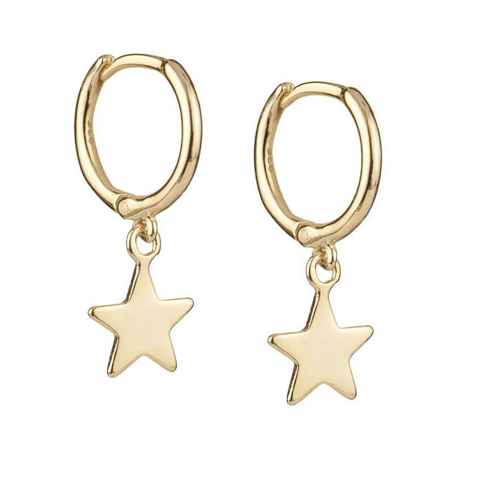 Simple pendientes de Corazón de Plata Plateado Tamaño Mediano