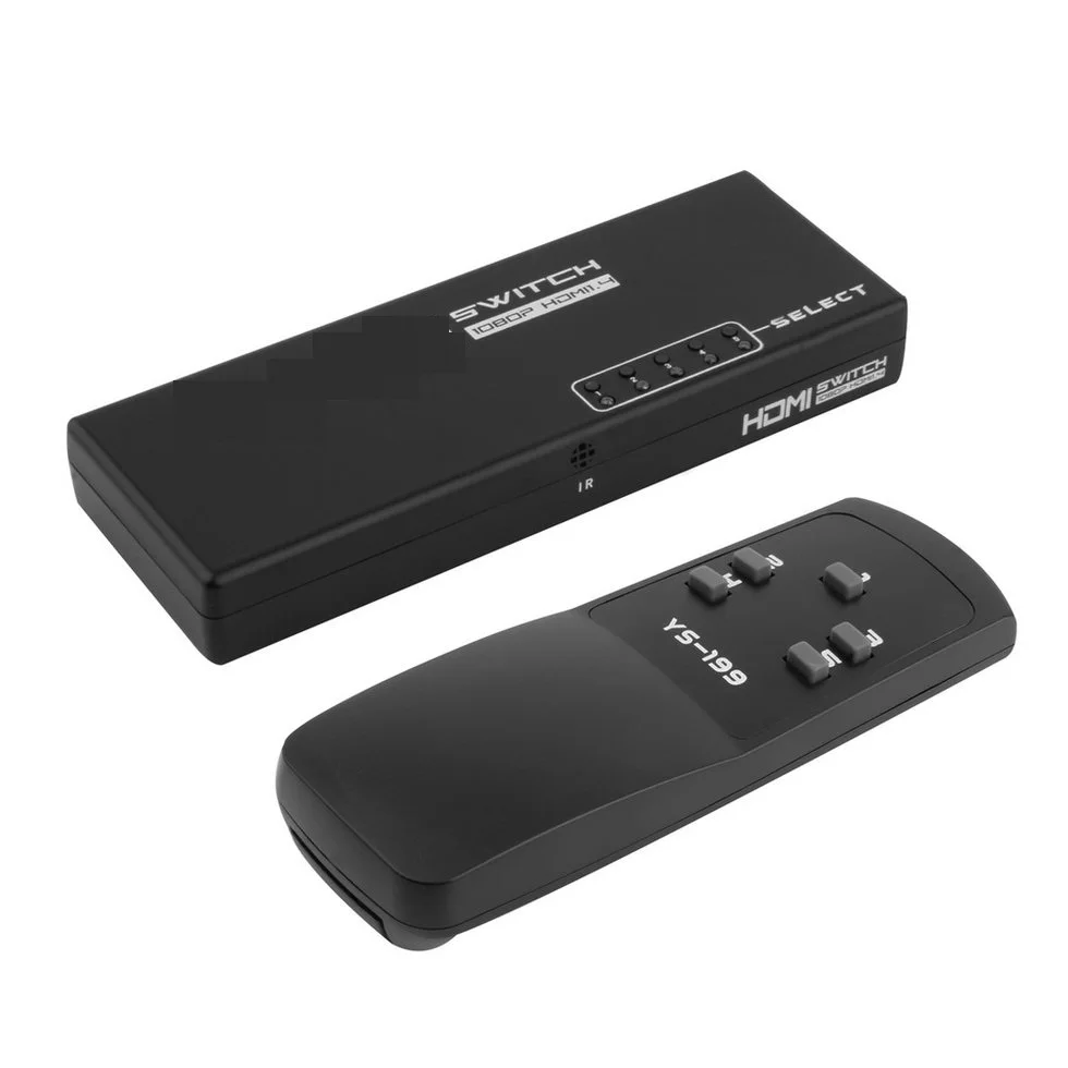 

2PCS 5 Port 1 x 5 HDMI Switch Switcher Selector Splitter Hub for HDTV With Remote