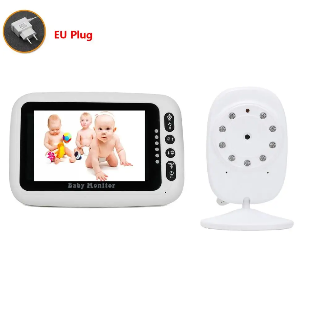 Camera With EU Plug IMPORX беспроводной 4,3 дюймов ЖК-Аудио Видео Детский Монитор радио няня музыкальный домофон портативная Колыбельная детская камера безопасности - Цвет: Camera With EU Plug