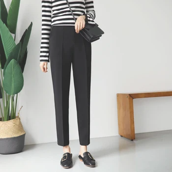 

Hot Sales Spring Summer Korean Female High Waist Harem Pants Women Fashion Casual Solid Color Ankle-length Pants Plus Size