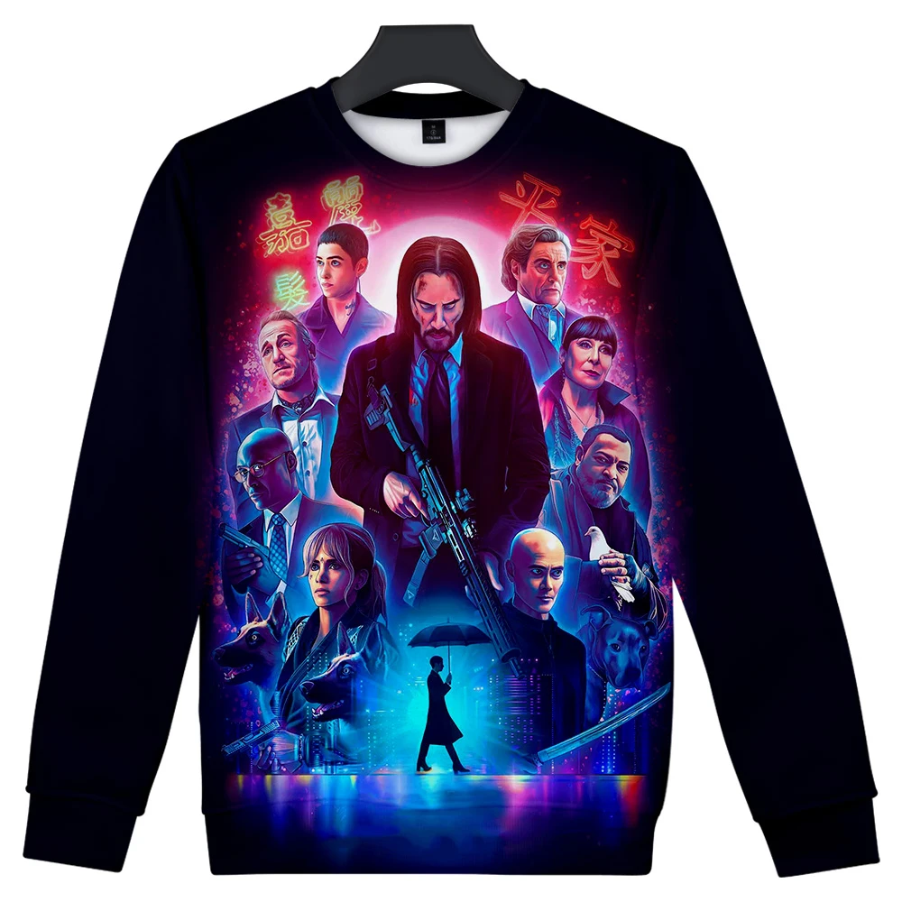 Мужская и Женская Повседневная теплая одежда с 3D принтом John Wick 3 топы 2019 лидер