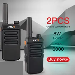 (2 шт.) KSUN X-30 портативная рация Портативный Радио 8 W высокой Мощность UHF Handheld двухстороннее Портативная радиостанция для радиолюбителя КВ