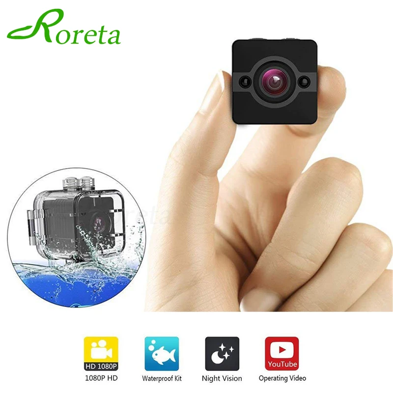 

Roreta SQ12 Mini Camera HD 1080P Waterproof Wide-angle Lens Camcorder Sport DVR Infrared Night Vision micro cam small Camera