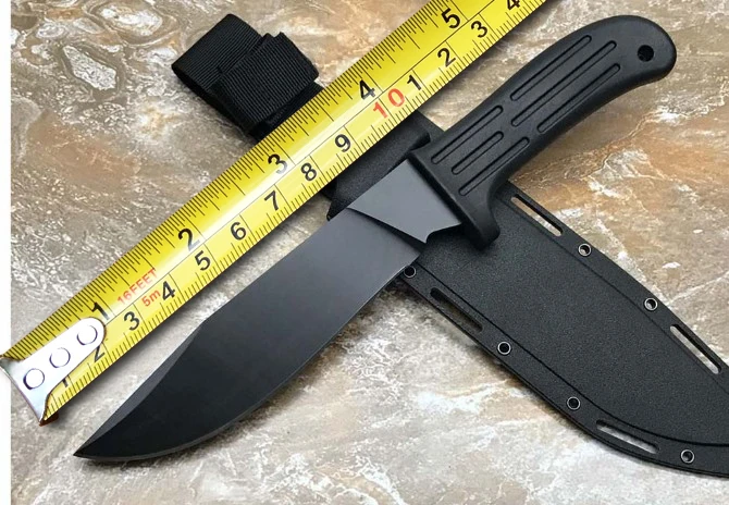 

Newest MPK-A2 Tactical Fixed Blade Knife D2 Blade Rubber Handle Camp Hunting Knife Outdoor Straight Knives Survival Rescue Tools