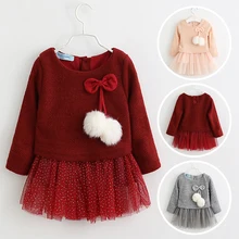 Toddler Girl Dress New Autumn Winter Long Sleeve Fake 2pcs Party Dress Girl Kids Princess Dress Suit for 6M-24M Baby Girls Toddler Girl Dress New Autumn Winter Long Sleeve Fake 2pcs Party Dress Girl Kids Princess Dress Suit for 6M-24M Baby Girls