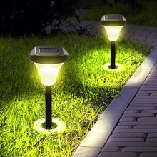 Солнечный наземный светильник s Модернизированный светильник для садовой дорожки, открытый водонепроницаемый с 2 светодиодный светильник для подъездной дорожки, садовый ландшафтный светильник ing