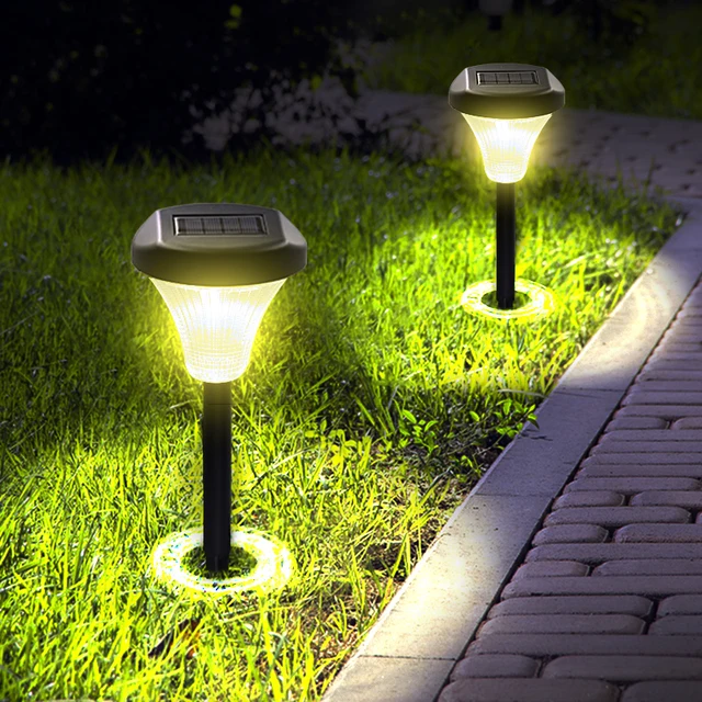 Solar Ground Lights Upgraded Garden Pathway Light Outdoor Waterproof Solar Ground Lights Upgraded Garden Pathway Light Outdoor Waterproof With 2 Led For Driveway Deck