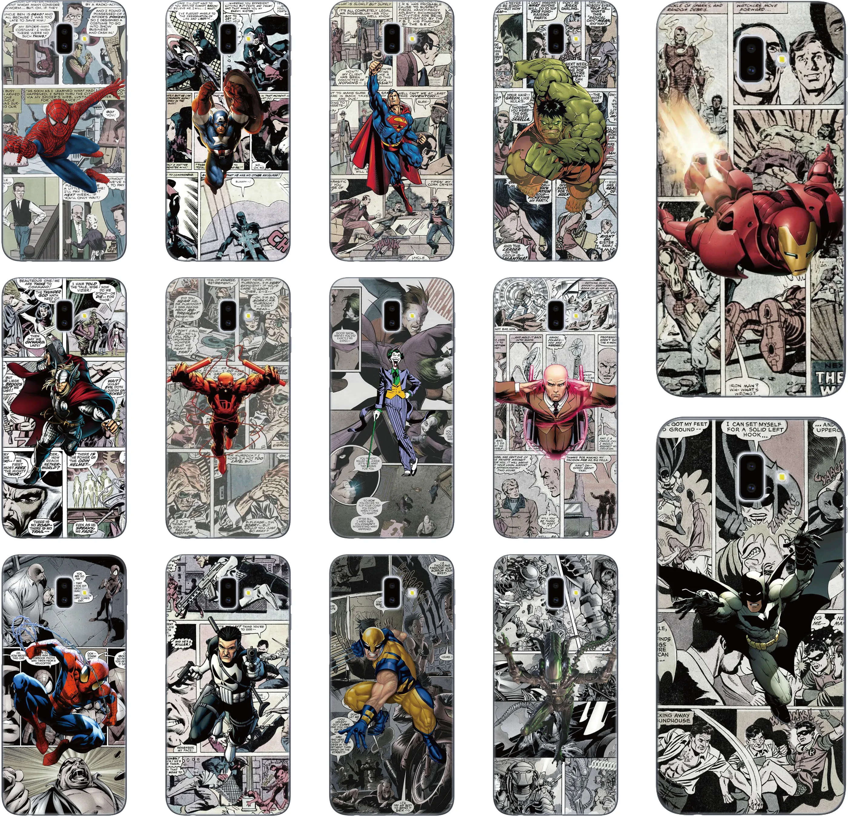

Marvel Comics Hero TPU Phone Case For Samsung Galaxy A10E A20E A10 A30 A40 A50 A60 A70 A80 A90 M10 M20 M30 A8S A6S A9Star Cover
