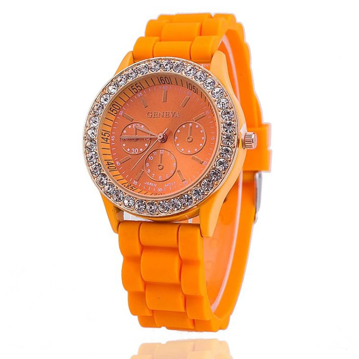 Geneva Casual Watch Women Crystal Dress Watch 2017 Quartz men Silicone watches Unisex Wristwatch Sports watch relogio feminino
