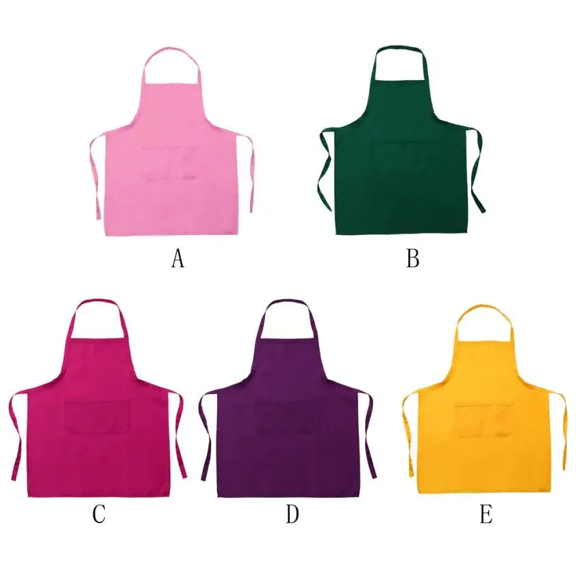 2018 новый простой унисекс кухонный фартук для работы с питанием Tabard двойным