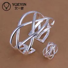 Штраф Заполненные Подарков женская Изысканные Г-Жа UA стиль Браслеты 2 шт. 925 серебро 2 шт. браслет кольцо партия trend свадебные комплекты ювелирных изделий