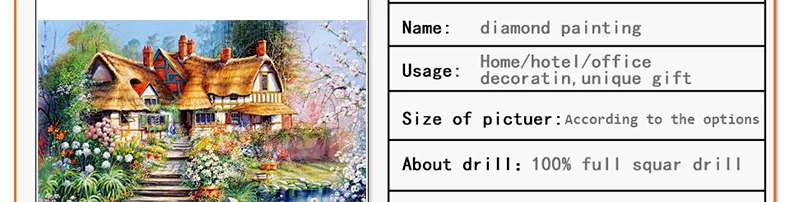 house wall decor full beads painting summer cottage diamond painting scenery wall sticker adhesive oil canvas crystal embroidery1954_02