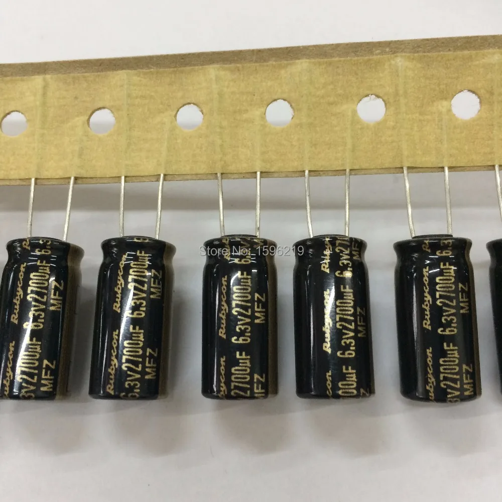 

100pcs 2700uF 6.3V RUBYCON MFZ Series Ultra Low ESR 10x20mm 6.3V2700uF Aluminum Electrolytic Capacitors