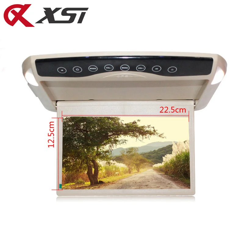 

XST 10.1 Inch 1024*600 Car Monitor Roof Mount LCD Color Flip Down Screen Overhead Multimedia Video Ceiling Roof mount Display