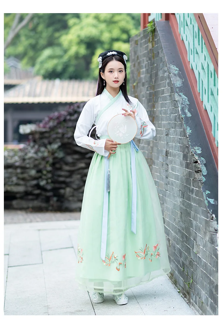 Hanfu китайские танцевальные костюмы Весенний костюм ханьфу Древний китайский костюм hanfu Женская традиционная китайская одежда для женщин