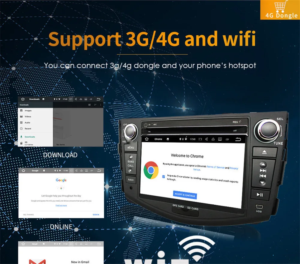 Excellent Android 9.1 Car DVD Multimedia Player For Toyota RAV4 Rav 4 2007 2008 2009 2010 2011 2 Din 1024*600 Car GPS Stereo Radio 7