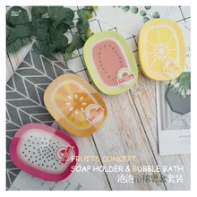 1 шт. креативный фруктовый мыльница ABS водонепроницаемый мыльница коробка пузырьковая Ванна блюдо контейнер губка держатель