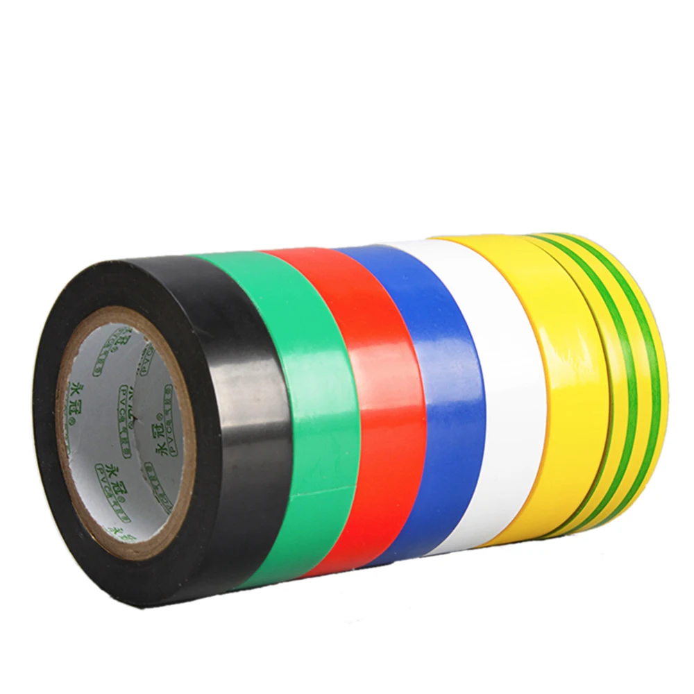 

1PCS Colorful Insulation tape 1.7cm*18m wire tape electrical bandage waterproof electrical tape flame retardant electrical tape
