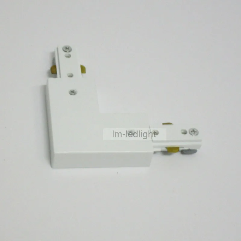 

3 wire led track lighting rail L connector shop lighting track L 90 degree connector corner connector free ship 10pcs