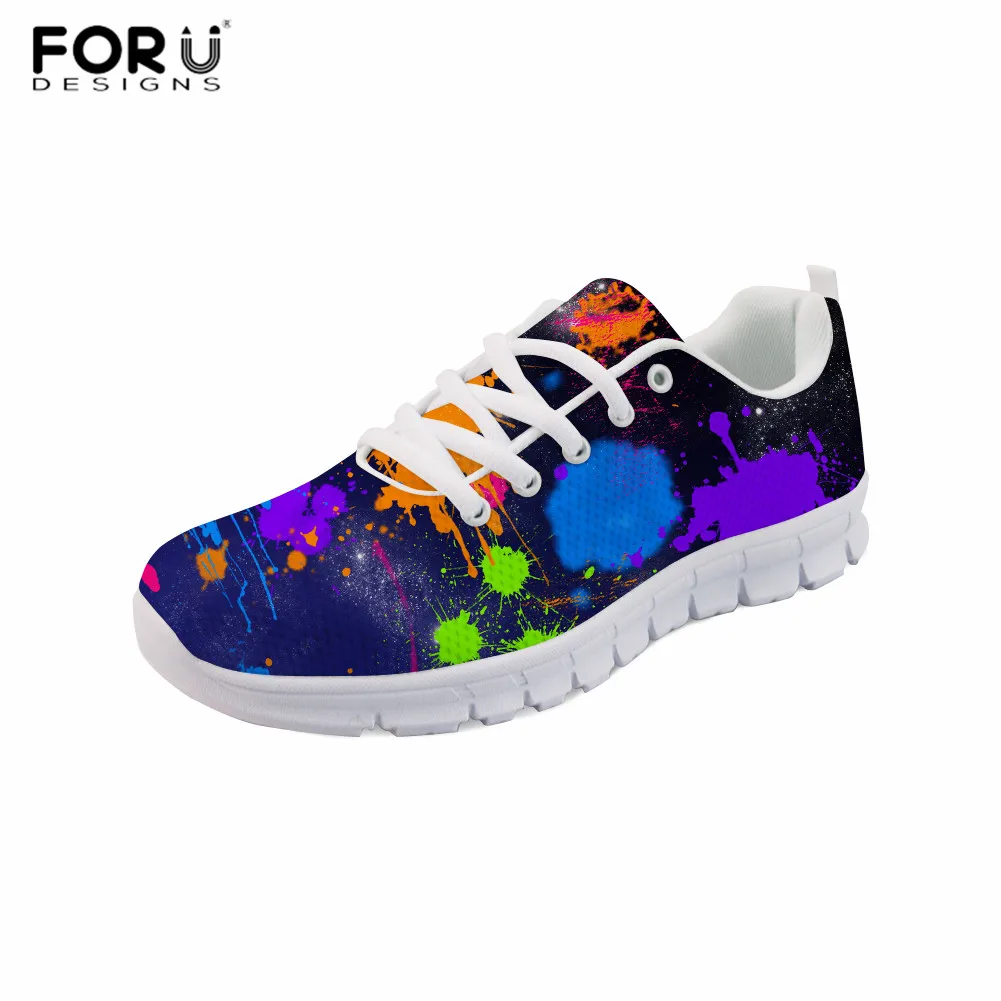 FORUDESIGNS Fashion soft Sneakers Girls Cool Mesh Shoes Flat Shoes