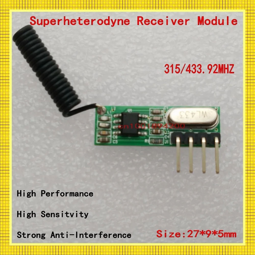 

RF wireless remote control module Ordinary super- regeneration receiver module board 315/433MHZ DC5V (ASK /OOK)10PCS/lot