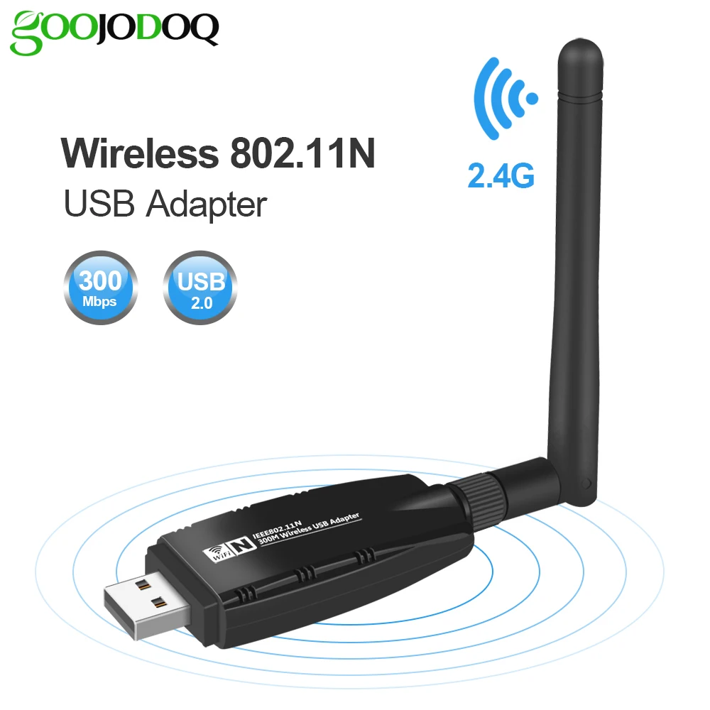 

300Mbps Wifi USB Adapter Antenna Wi-fi Network Card Lan Wireless Dongle 802.11b/n/g USB Ethernet Adapter For Laptop Desktop