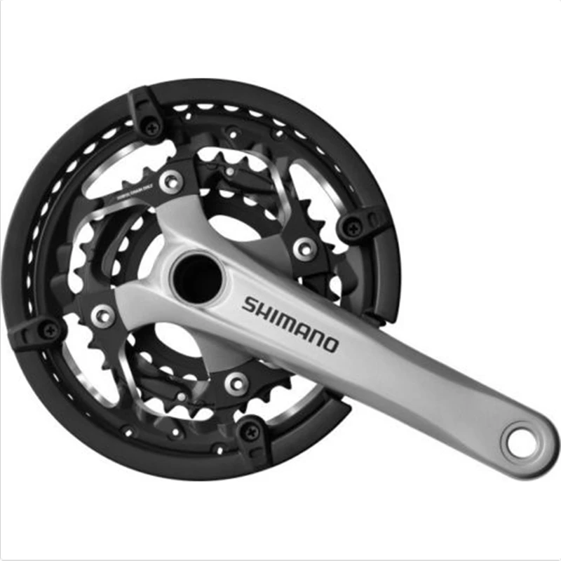 Shimano шатуны треккинг FC T551 3x10 44 32 24 зубы 175 мм черный/серебристый|Шатун и передняя