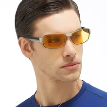 Лидер продаж, мужские очки ночного видения из алюминиево-магниевого сплава для водителей, поляризованные солнцезащитные очки, 8485