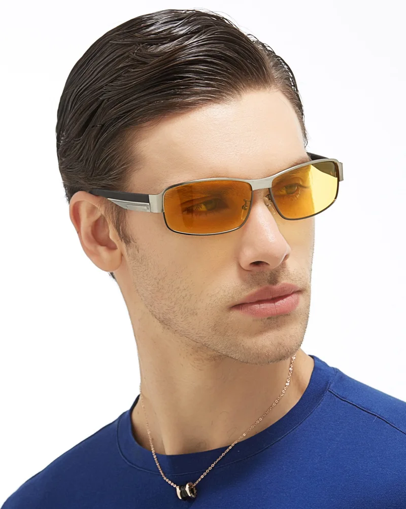 Hot Sale men's aluminum-magnesium car drivers night vision goggles polarizer sunglasses Polarized Driving Glasses 8485