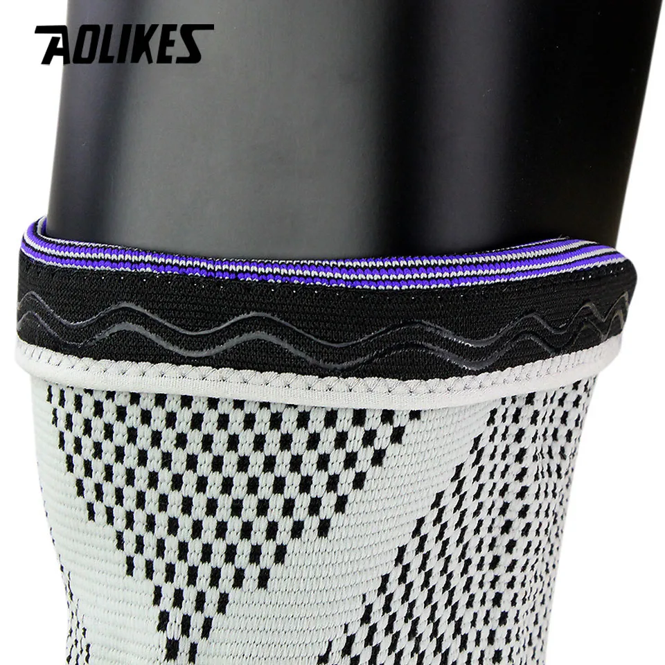 Knee Pad Support Brace AOLIKES 1PCS Basketball Silicon Padded Meniscus Patella Protector Sports Safety