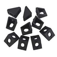 Черный алюминиевый кронштейн для алюминиевого профиля серии Упаковка из 10