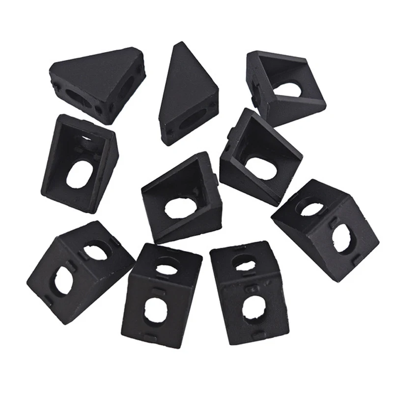 

Black Aluminum Bracket for Aluminum Extrusion Profile 2020 Series Pack of 10