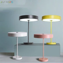 Современные Macarons светодиодные настольные лампы гладить Стол Lights Спальня ночники Nordic минималистский Творческий чтение Лампы для мотоциклов дома Освещение деко