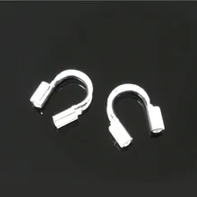 Doreenbeads 20 шт. Высокое качество Серебряный Цветной Медный провод Guardian провода протектор для изготовления ювелирных изделий 5x5 мм отверстие: 1 мм