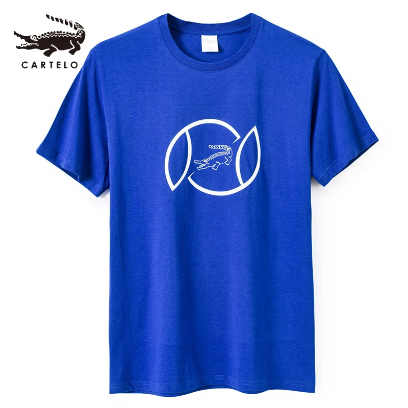 

Cartelo Men's New T-shirt Cotton Cellulose Fiber O-Neck Shirt for Men Male 1061