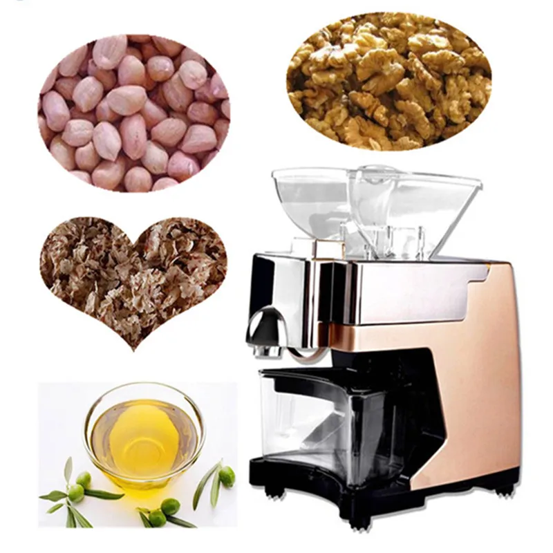 Home walnut peanut oil screw press expeller flax pumpkin camellia seed oil extracting machine