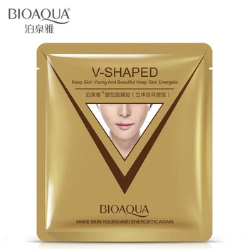 

BIOAQUA V-Shaped Ear Loop Style Facial Mask 3D V-Line Slimming Lifting Firming Face Mask Tighten Chin Cheek Reduce Puffiness