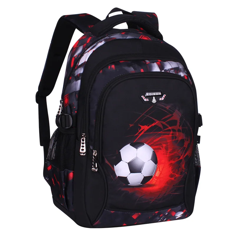Cartable de football imprimé pour enfants, sac de voyage Anime SR