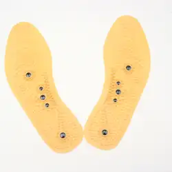 2 шт. 11,6x3,94 дюймов силиконовые оранжевый Цвет магнитные тенара массажные стельки для обуви Вставки колодки Подушка боль для Для мужчин для