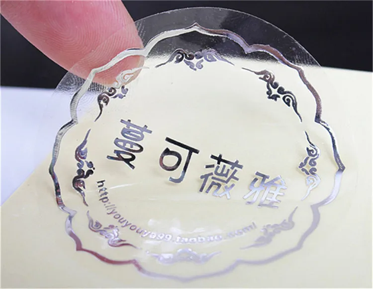 1000pcs Customized Digital Printed Silver Foil Stickers Custom Vinyl