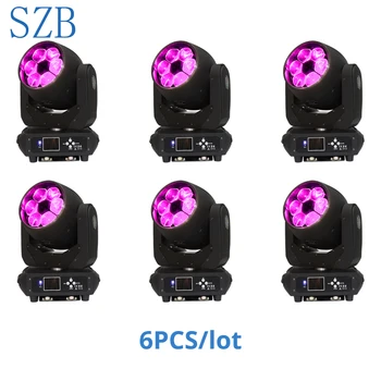 

6 PCS SZB Bee Eyes Moving Head Light 6X40W RGBW 4IN1 WASH DMX channel DJ Moving Head Light stage beam wash moving/SZB-MH0640