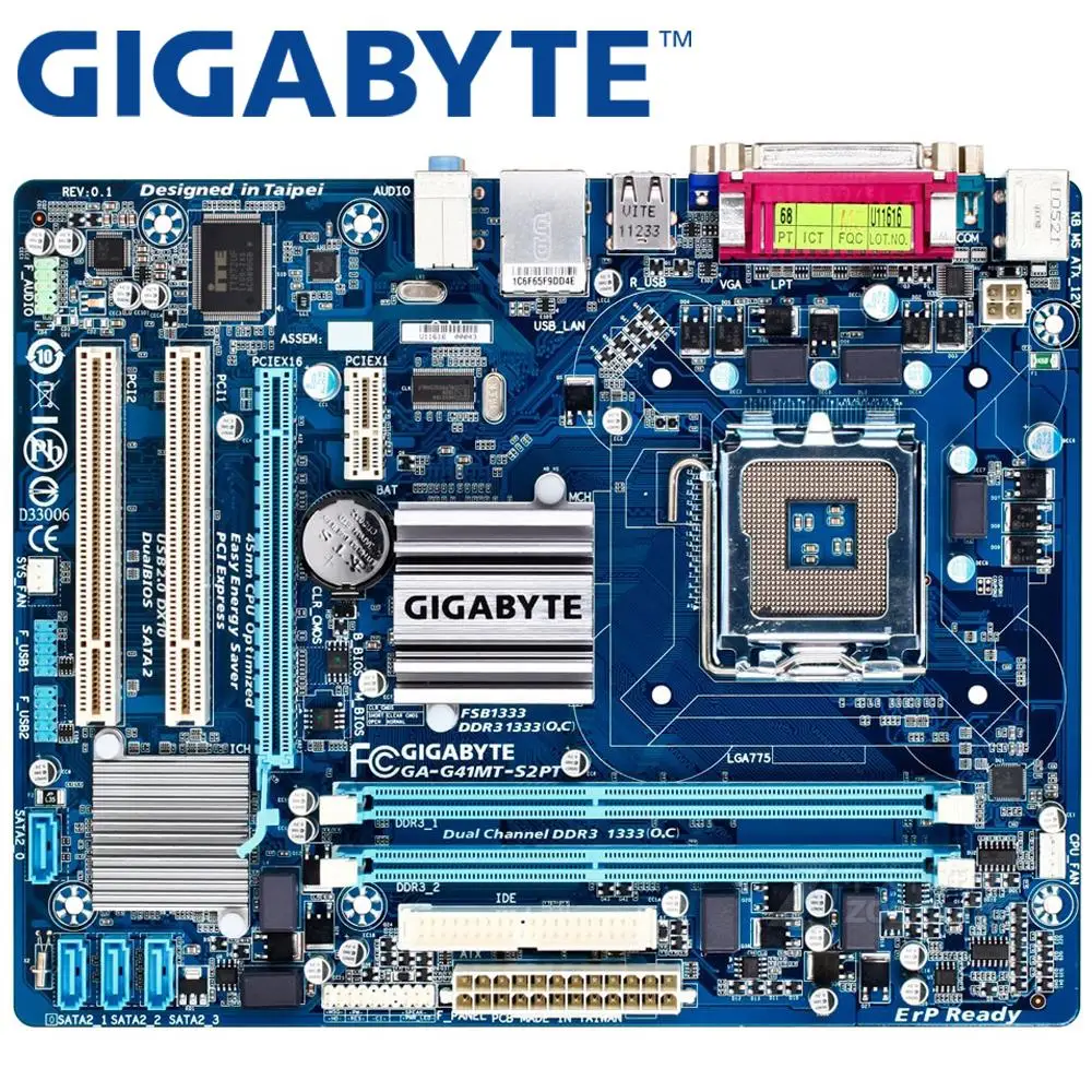 GIGABYTE-GA-G41MT-S2PT-Desktop-Motherboard-G41-Socket-LGA-775-For-Core-2-DDR3-8G-Micro