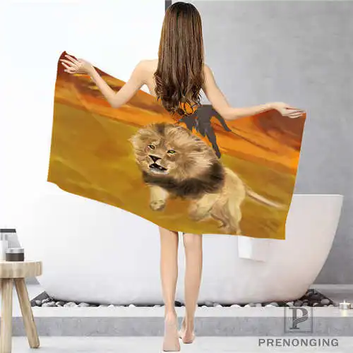 Face or Bath Towel Пользовательские Simba-Лев-король(1) тряпка для ванной комнаты Полотенца лицо Полотенца/ванна Полотенца душ Полотенца s Размеры 33x74 см/72x143 см#18-12-16-01-31 - Цвет: Face or Bath Towel
