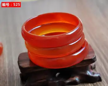 

58-62 mm Genuine Natural Red Agate Woman Bangle Thin Flat Bracelet as Love Gift